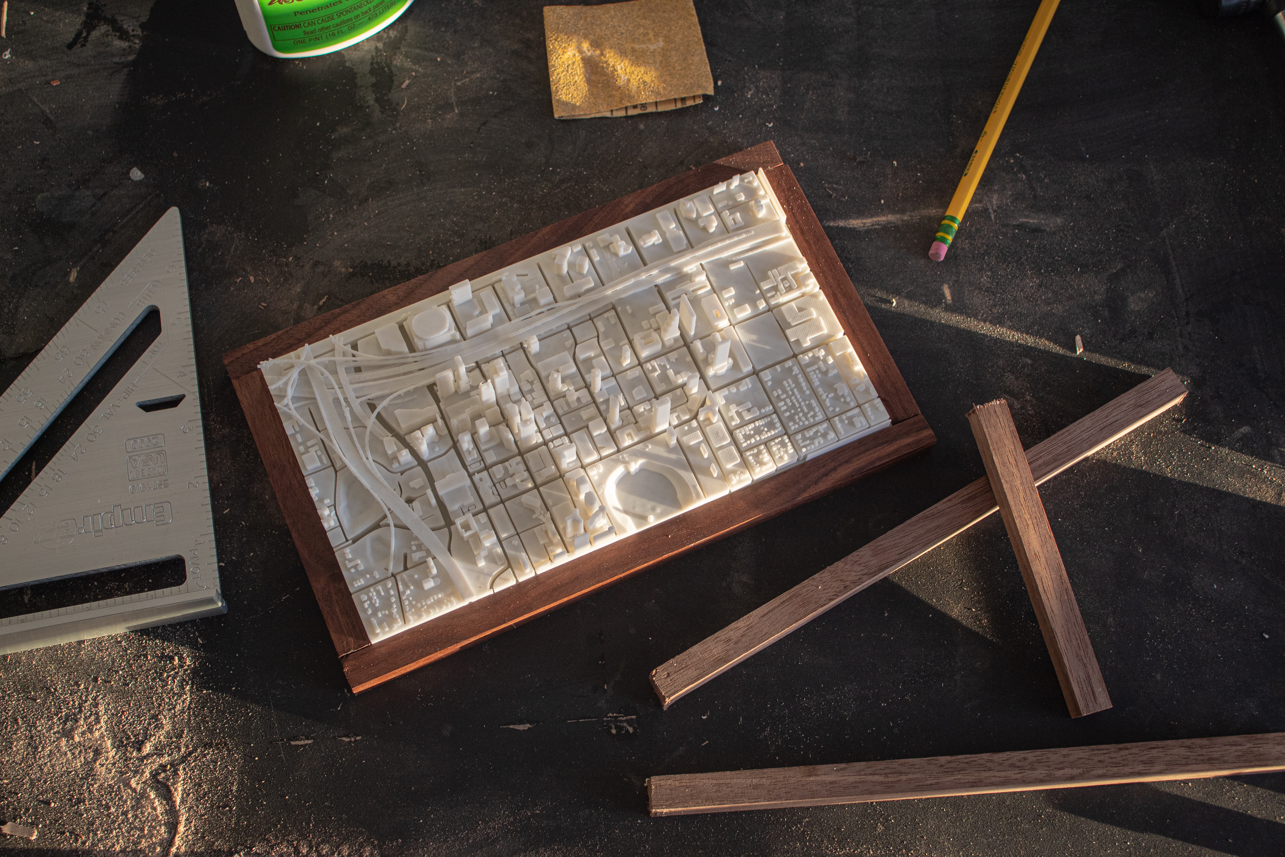 Handmade wooden frame and finishing